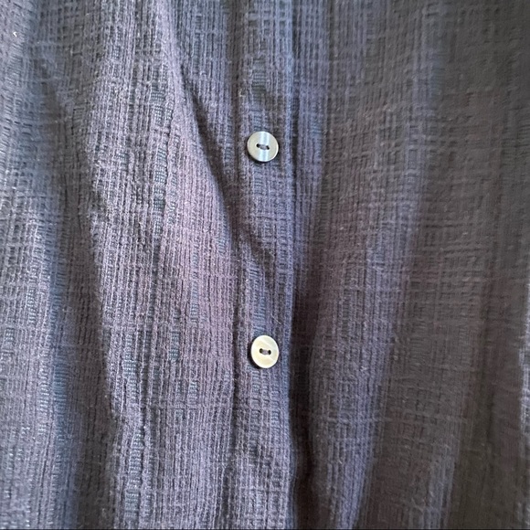 LOFT • Navy Blue Square Neckline Faux Button Top M - Picture 6 of 14